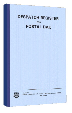 DESPATCH REGISTER - 500 PAGES cover
