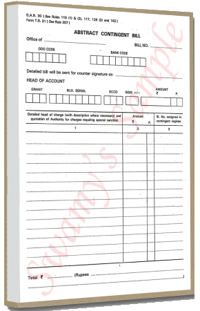 GAR-30/TR-31 ABST. CONT. BILL (100) cover