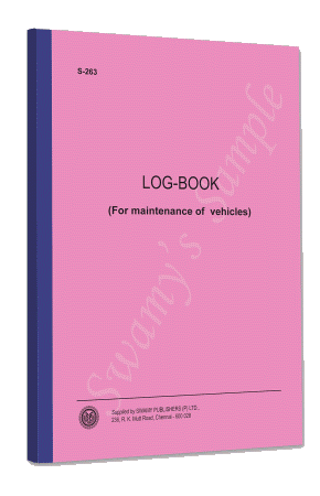 S-263 LOG BOOK 100 FS. cover