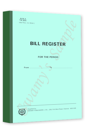 RPR-9/TR-28A BILL REGR. 300 FS. cover