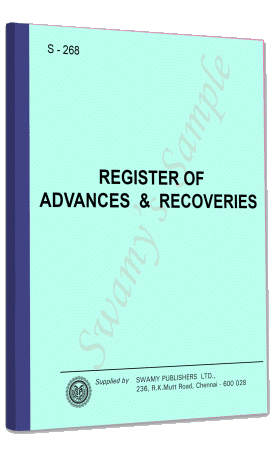 S-268  REGR. OF ADVANCES -100 PAGES cover