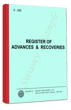 S-268 REGR. OF ADVANCES -200- PAGES cover