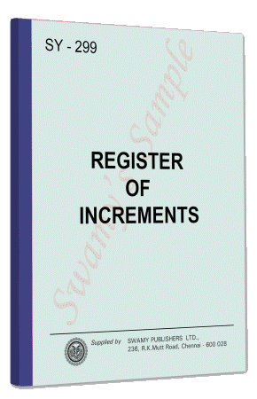 SY-299 REGR. OF  INCRE. 100 FS. cover