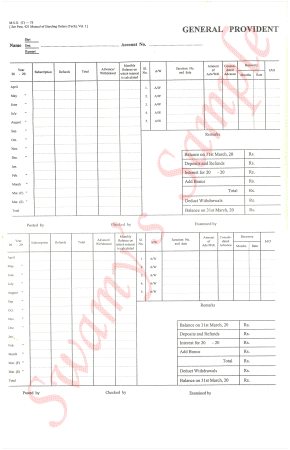 CAM-47 GPF LEDGER-LOOSE FORMS (100) cover