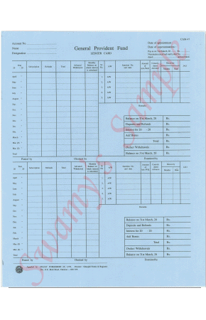 GPF LEDGER CARD (100) cover