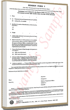 Form A - Common Nomination Form for Arrears of Pension cover