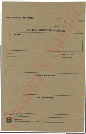 S-97 FILE COVER - THICK KRAFT  (100) cover