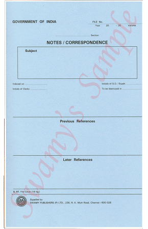 S-97 FILE COVER 18 KG THICK COLOUR (100) cover