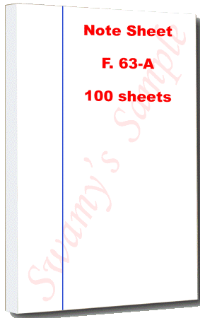 NOTE SHEETS (100) cover
