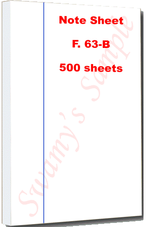 NOTE SHEETS (500) cover