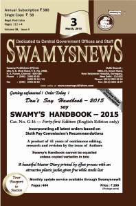 SWAMYS NEWS - MARCH cover