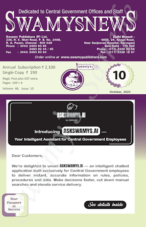 SWAMYS NEWS - OCTOBER cover