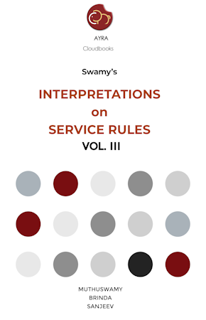 INTERPRETATIONS  ON  SERVICE RULES VOL - III cover