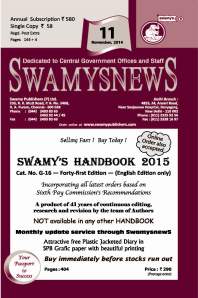 SWAMYS NEWS - NOVEMBER cover