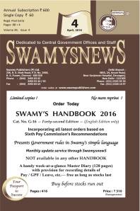 SWAMYS NEWS - APRIL cover